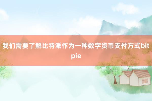 我们需要了解比特派作为一种数字货币支付方式bitpie