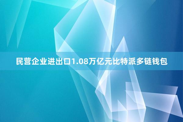 民营企业进出口1.08万亿元比特派多链钱包