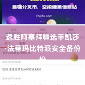 速胜阿塞拜疆选手凯莎·法蒂玛比特派安全备份