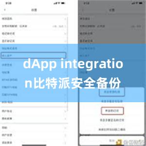 dApp integration比特派安全备份